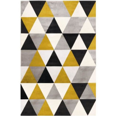 TAO SCANDI Tapis de salon - 190 x 290 cm - Polypropylene - Jaune TAO SCANDI Tapis de salon - 190 x 290 cm - Polypropylene - Jaune