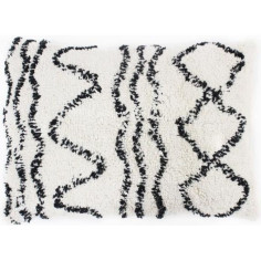 Coussin berbere Ethno - 40 x 60 cm - Beige naturel et noir Coussin berbere Ethno - 40 x 60 cm - Beige naturel et noir