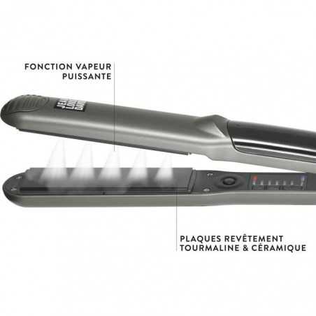 Lisseur vapeur - JEAN LOUIS DAVID - Vapor Styler - Plaques Ultra Fines Lisse & Boucle - Céramique Tourmaline - Jusqu'a 235°C