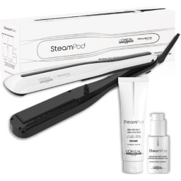 Steampod 3.0 - Pack Cheveux Epais : Lisseur Vapeur Professionnel + Creme de lissage V