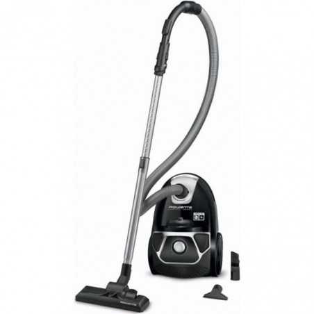 ROWENTA Compact Power Aspirateur avec sac, 3 L, 900 W max, 75 dB(A), Compact, Sac Hygiene+, Rayon d'action 8,8 m, Noir RO3945EA