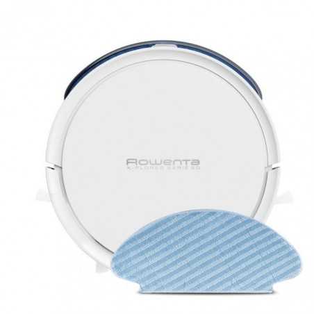 ROWENTA RR7387WH X-Plorer Serie 50 Aspirateur robot, Navigation méthodique, Aspire et lave les sols, Kit animal & allergie, Conn