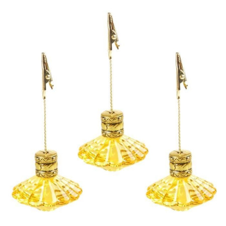 AUTOUR DE MINUIT Set de 3 Porte-noms - H12 x 6 cm - Or