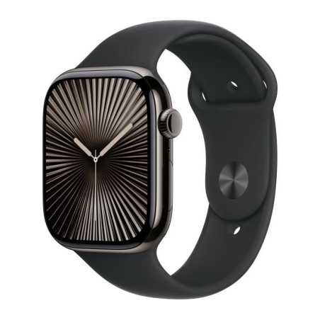 Apple Watch Series 10 GPS + Cellular - 46mm - Boîtier Slate Titanium - Bracelet Black Sport Band - M/L